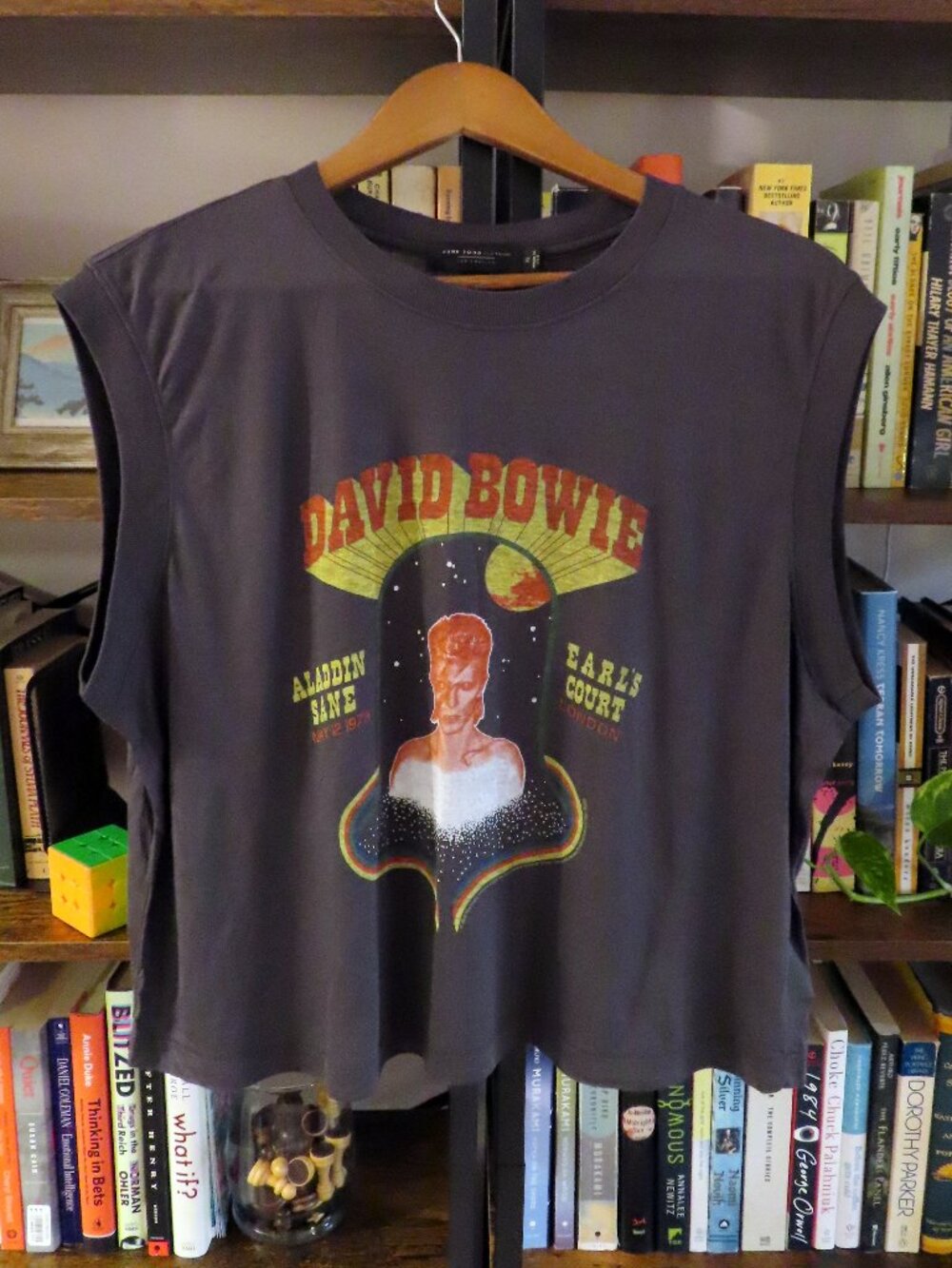 David Bowie Aladdin Insane 1973 Earl's Court London Black Tank Top XL
